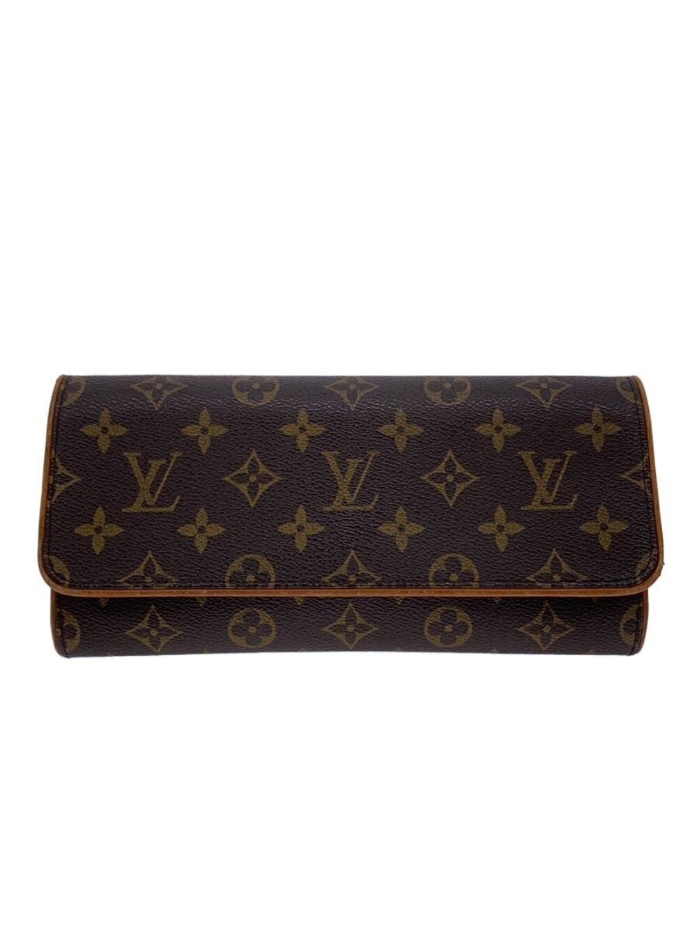 LOUIS VUITTON Pochette Twin Monogram Canvas Brown